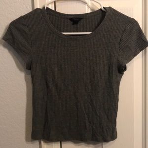 Grey Crop Top